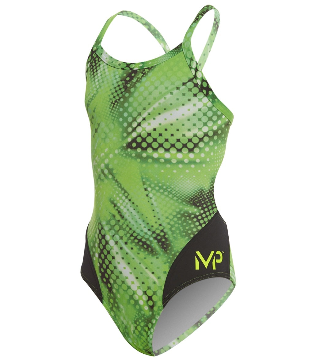 MP Michael Phelps Girls' Mesa Mid Back One Piece Swimsuit at Free Shipping