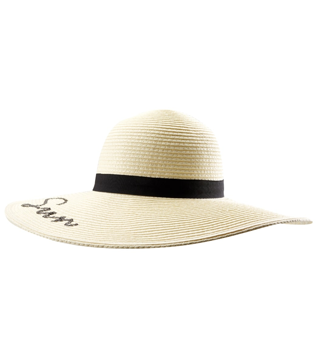 Sun N Sand Women S Paperbraid 5 Brim Beach Hat W Words At Sun N Sand Women S Paperbraid 5
