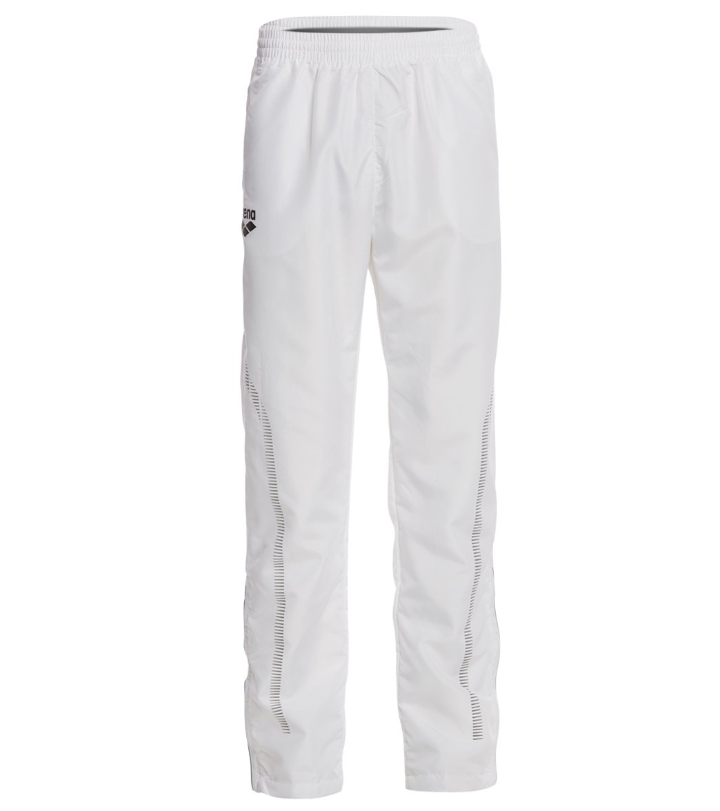 Arena Men's Team Line Ripstop Warm Up Pants - White Medium Polyester - Swimoutlet.com
