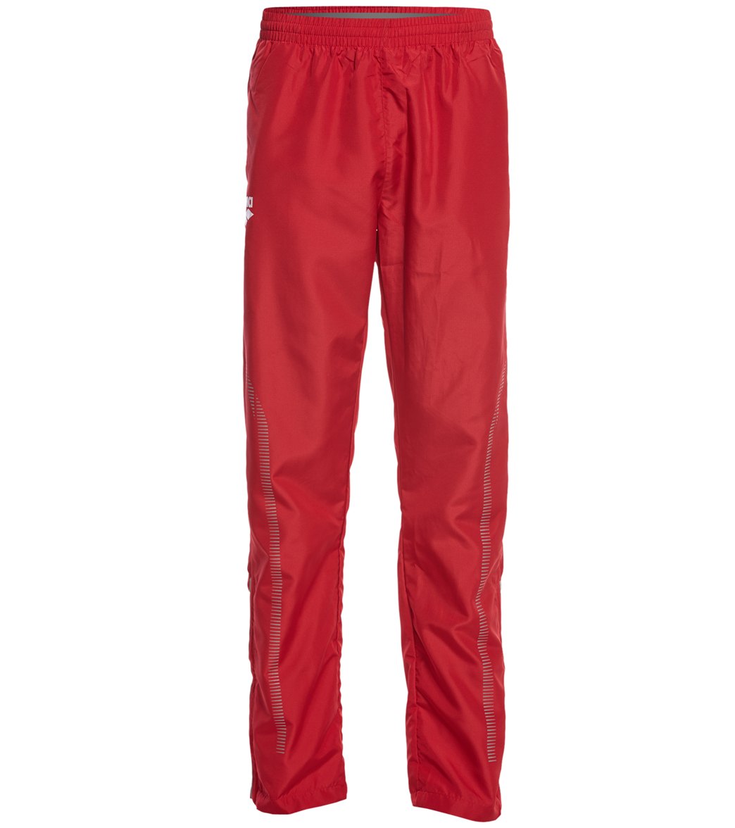 Arena Men's Team Line Ripstop Warm Up Pants - Red Medium Polyester - Swimoutlet.com