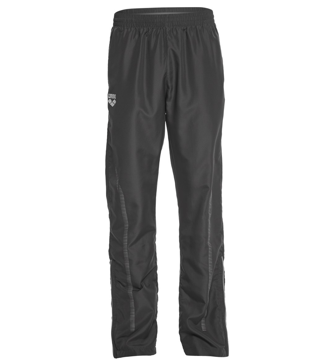 Arena Men's Team Line Ripstop Warm Up Pants - Black Large Polyester - Swimoutlet.com