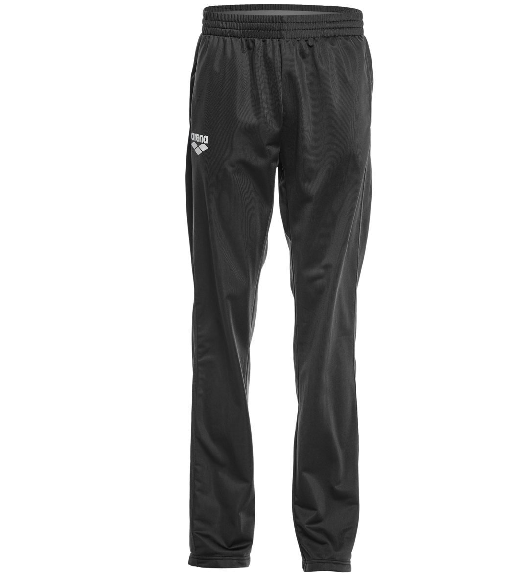 Arena Men's Team Line Knitted Poly Pants - Black Large Polyester - Swimoutlet.com