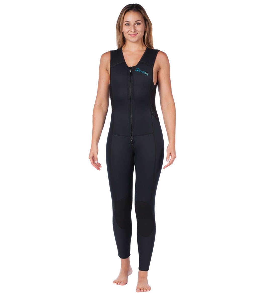 Level Six Women's Farmer Jane Front Zip Long Jane Neoprene Wetsuit at