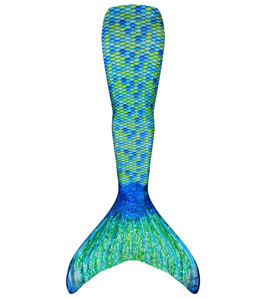 Fin Fun Aussie Green Mermaid Tail & Monofin Youth/Adult - Adult Small Neoprene/Polyester/Poly-Propylene/Spandex - Swimoutlet.com