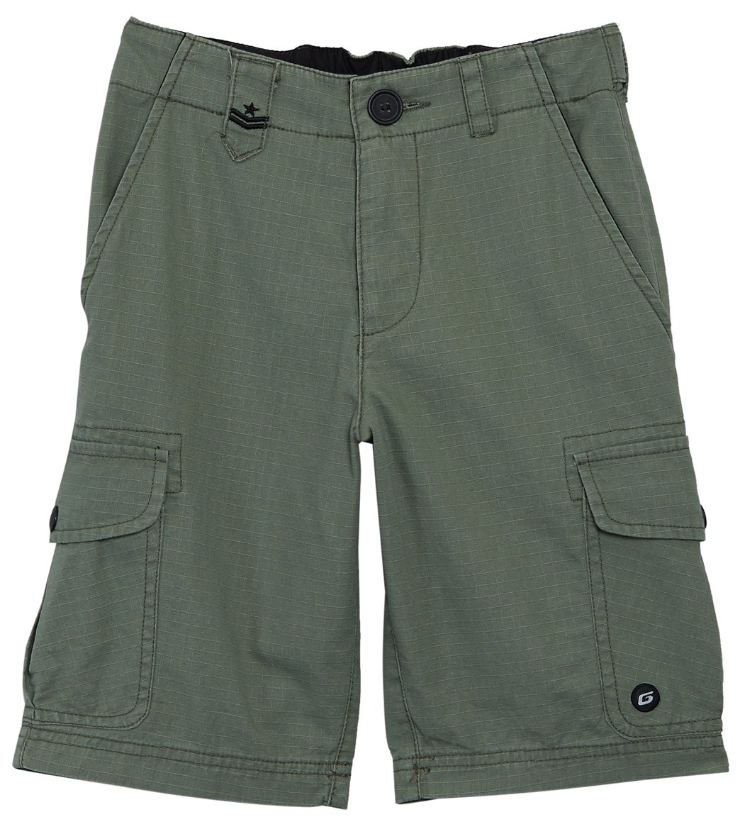 Grom Boy's Combat Walkshorts - Army Green Medium Cotton - Swimoutlet.com