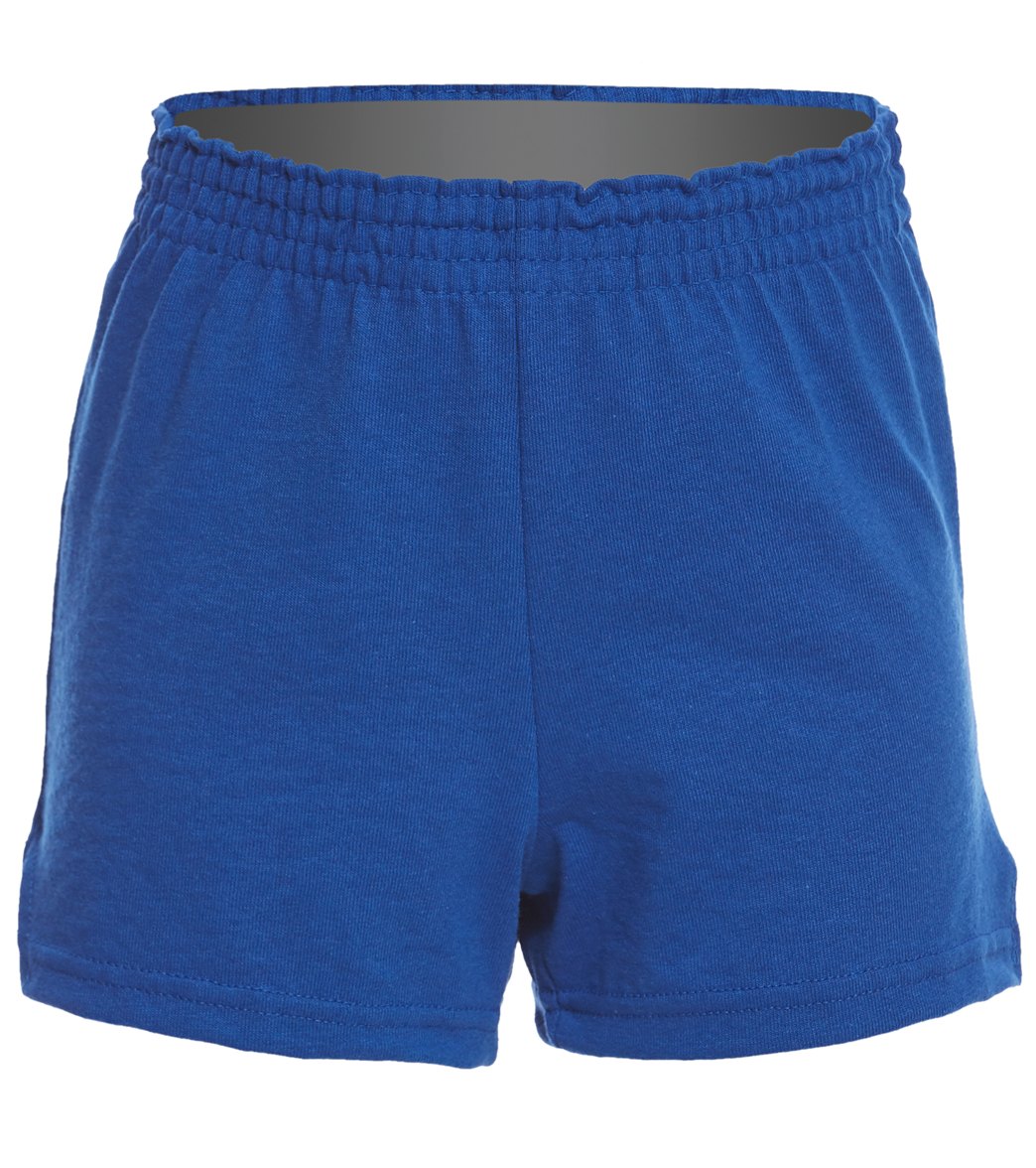 Girls' Fitted Jersey Short - Royal Xl Size Xl Cotton/Polyester - Swimoutlet.com