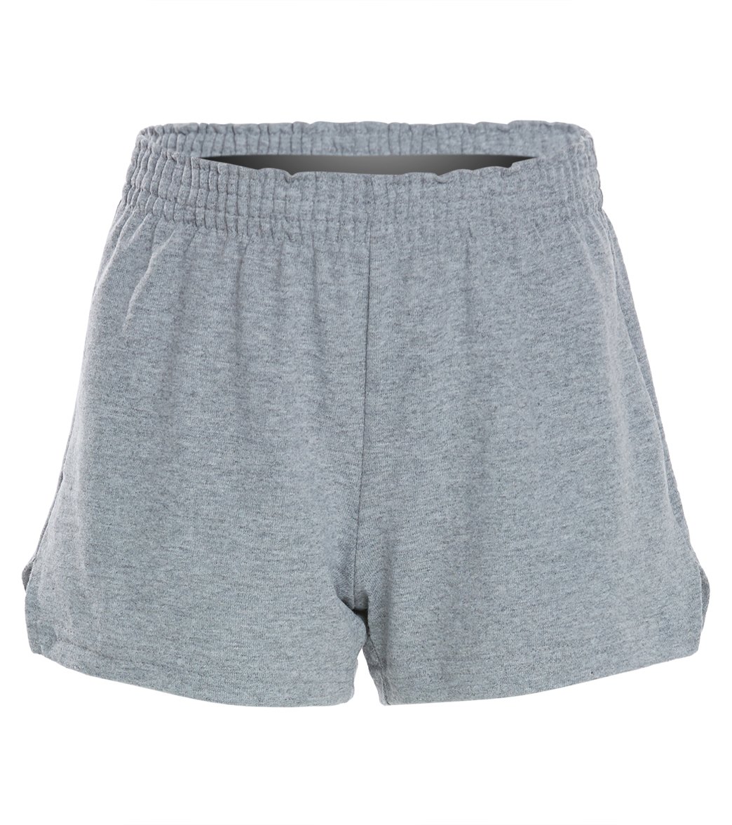 Girls' Fitted Jersey Short - Grey X-Small Cotton/Polyester - Swimoutlet.com