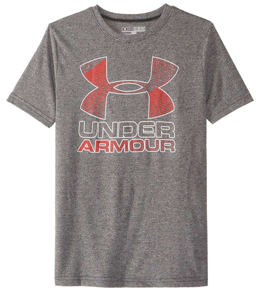 Under Armour Boys' Big Logo Hybrid 2.0 Short Sleeve Tee at SwimOutlet.com