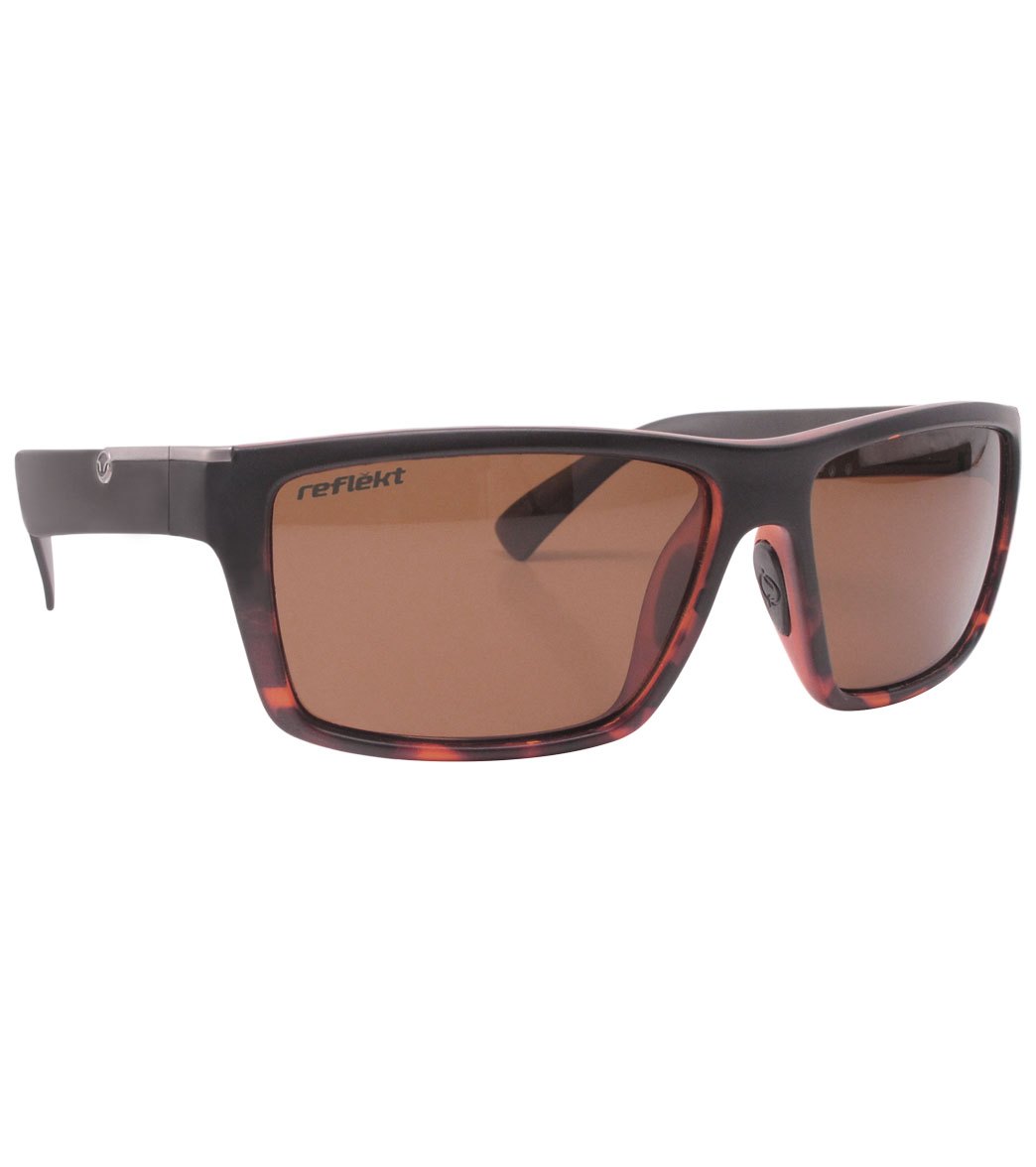 Unsinkable Polarized Echo Floating Sunglasses - Matte Black Tort Fade/Brown - Swimoutlet.com