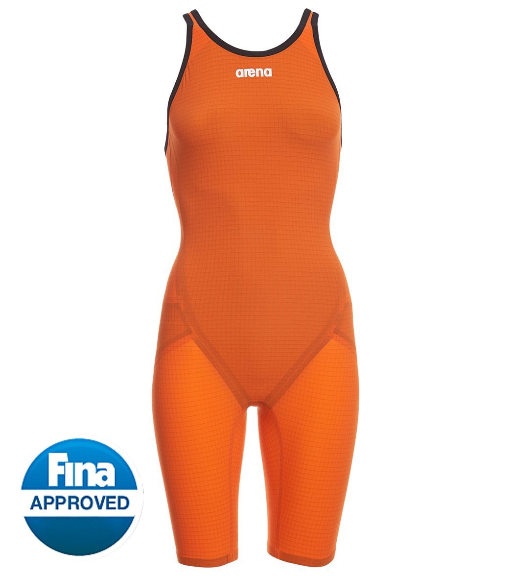 Arena Women's Limited Edition Powerskin Carbon Flex Vx Open Back Tech Suit Swimsuit - Orange 32 Carbon/Elastane/Nylon - Swimoutlet.com
