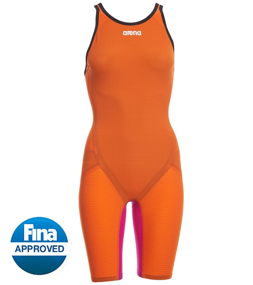 Arena Women's Limited Edition Powerskin Carbon Flex Vx Open Back Tech Suit Swimsuit - Orange/Fuchsia 32 Carbon/Elastane/Nylon - Swimoutlet.com