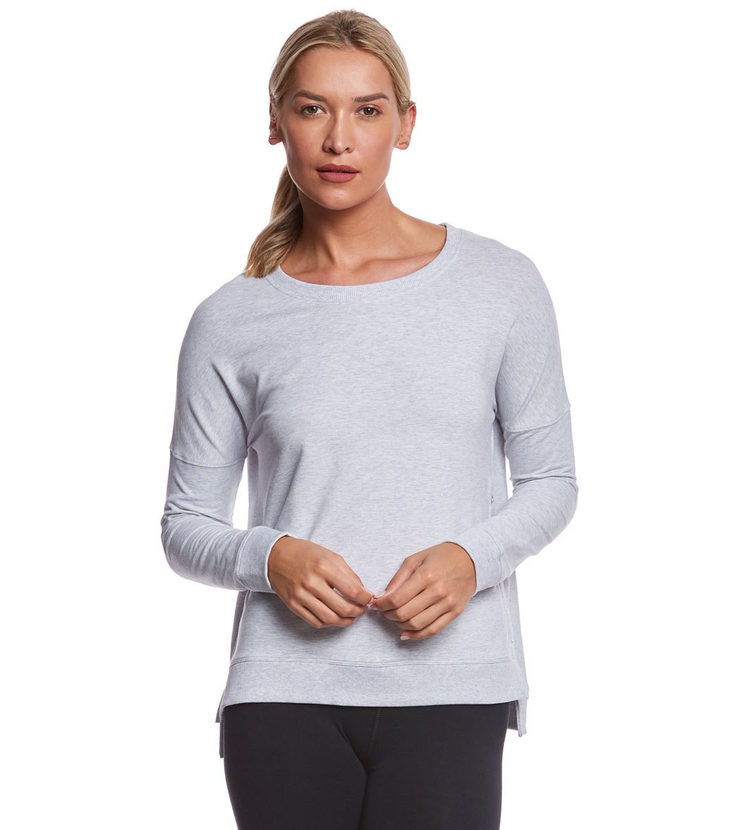Tasc Performance Women's Riverwalk Sweatshirt - Light Heather Grey X-Small Cotton/Lycra®/Viscose - Swimoutlet.com