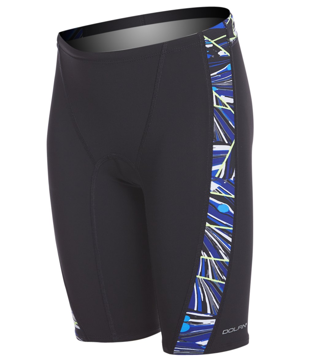 Dolfin Graphlite Boys' Vantage Spliced Jammer Swimsuit - Blue 22 Nylon/Xtra/Life/Lycra® - Swimoutlet.com