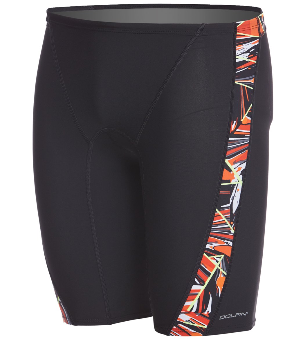 Dolfin Graphlite Men's Vantage Spliced Jammer Swimsuit - Orange 30 Nylon/Xtra/Life/Lycra® - Swimoutlet.com