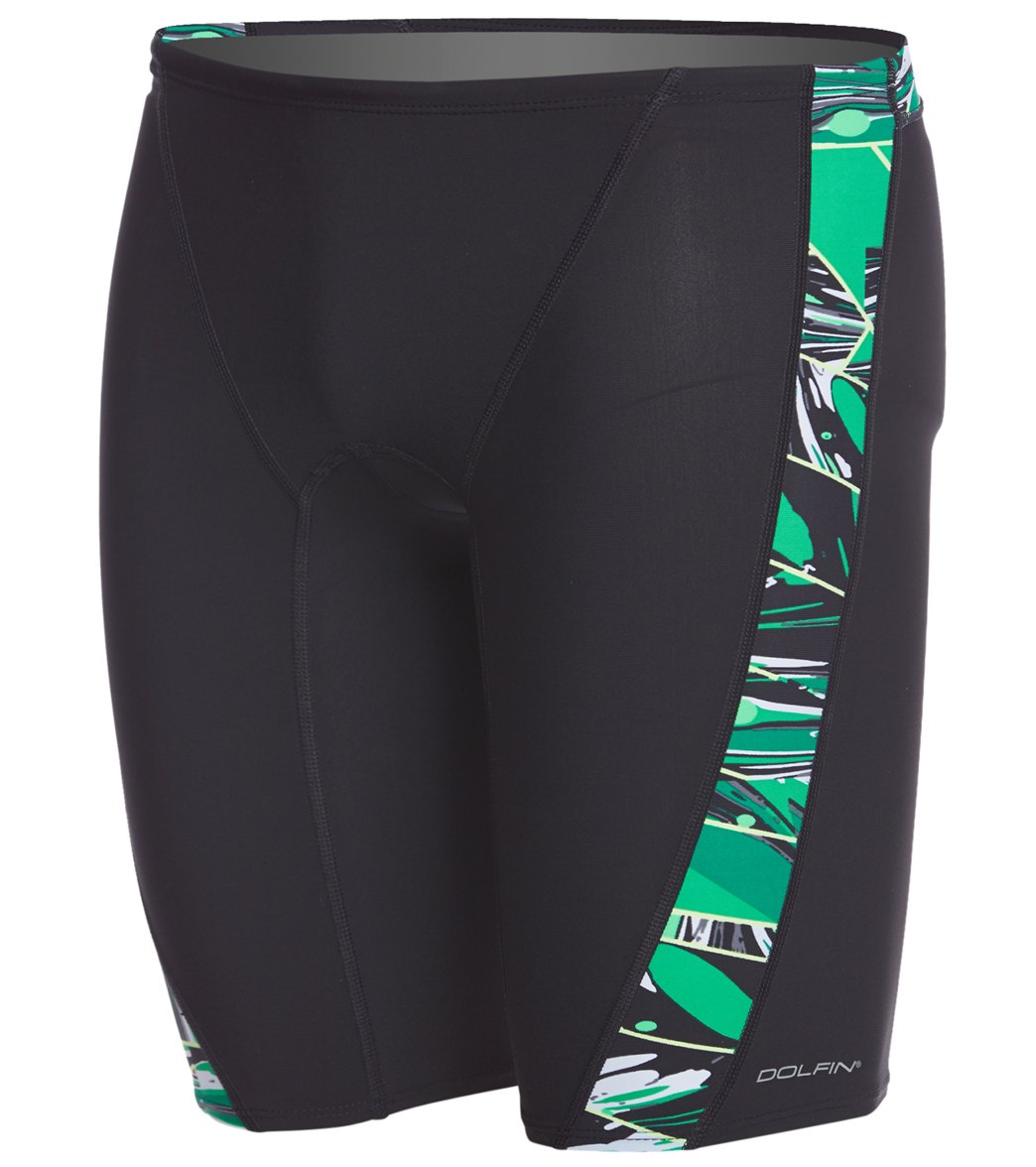 Dolfin Graphlite Men's Vantage Spliced Jammer Swimsuit - Green 26 Nylon/Xtra/Life/Lycra® - Swimoutlet.com