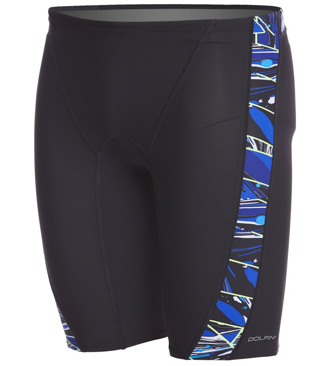 Dolfin Graphlite Men's Vantage Spliced Jammer Swimsuit - Blue 26 Nylon/Xtra/Life/Lycra® - Swimoutlet.com