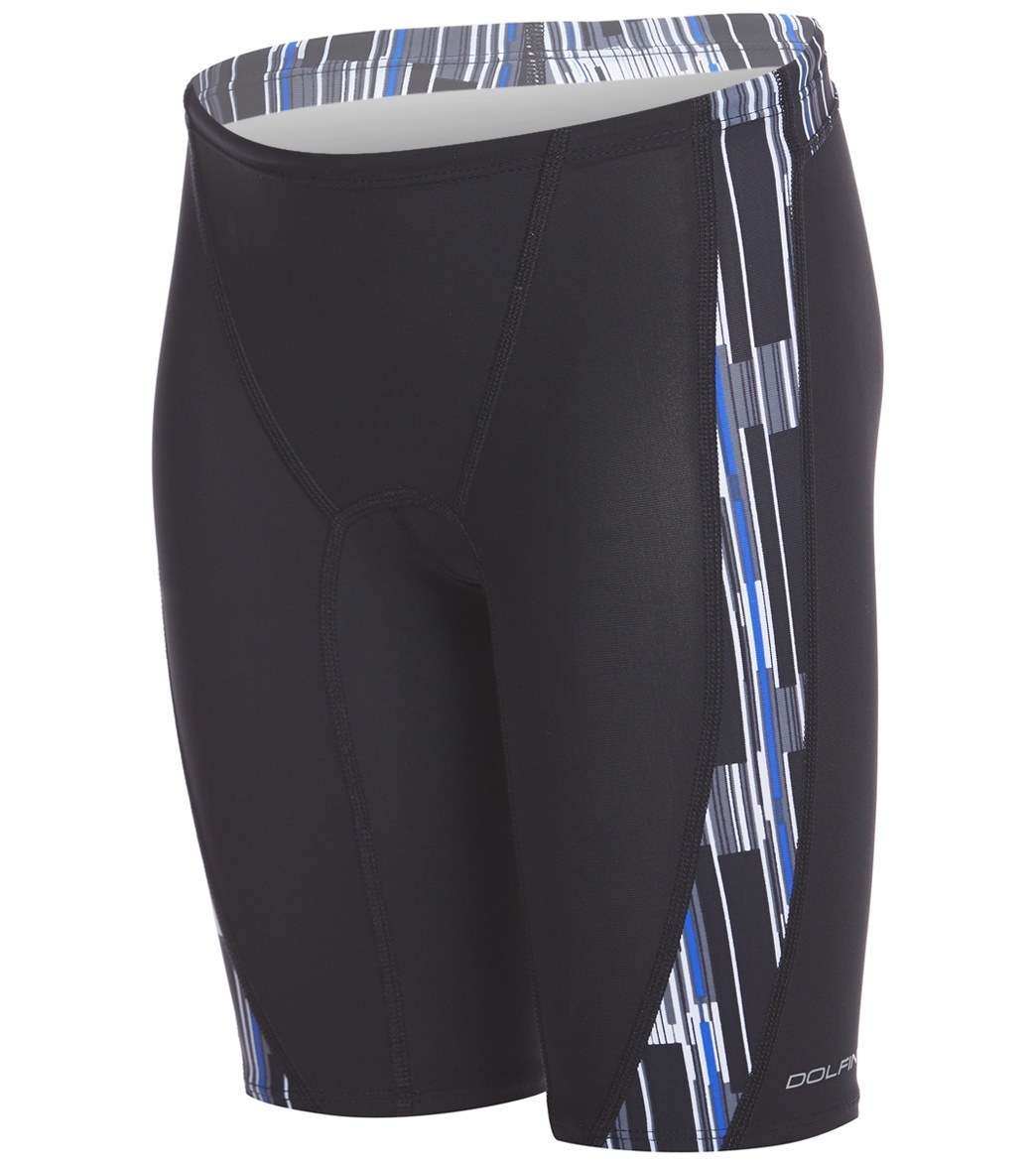 Dolfin Graphlite Boys' Infiniti Spliced Jammer Swimsuit - Blue 22 Nylon/Xtra/Life/Lycra® - Swimoutlet.com