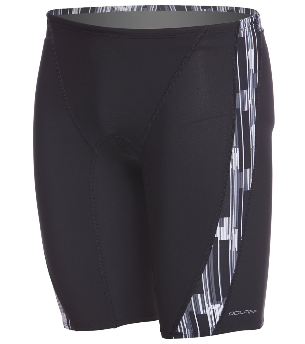 Dolfin Graphlite Men's Infiniti Spliced Jammer Swimsuit - Steel 38 Nylon/Xtra/Life/Lycra® - Swimoutlet.com