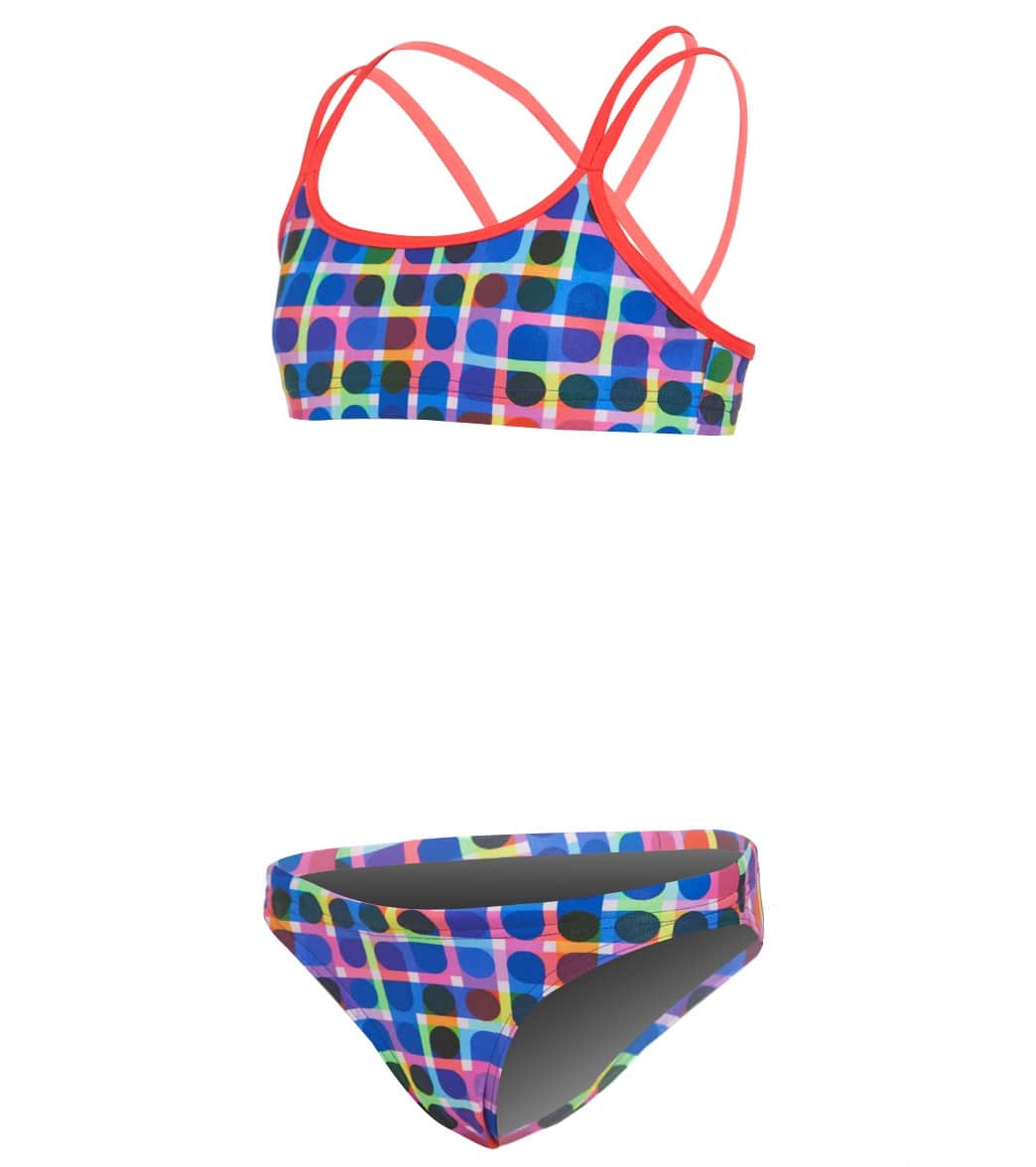Funkita Girls' Inked Criss Cross Bikini Set at SwimOutlet.com - Free ...