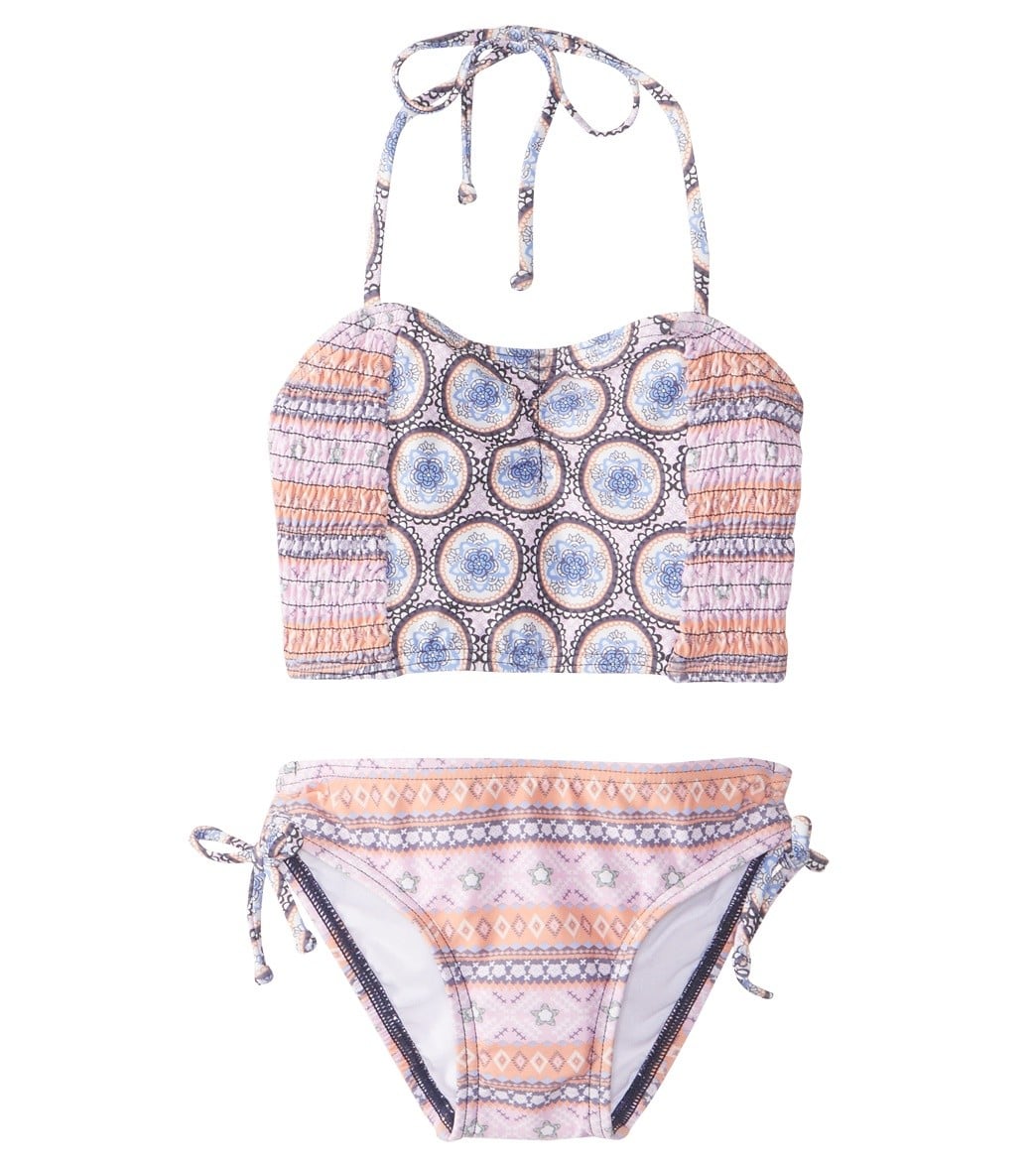 smocked two piece swimsuit