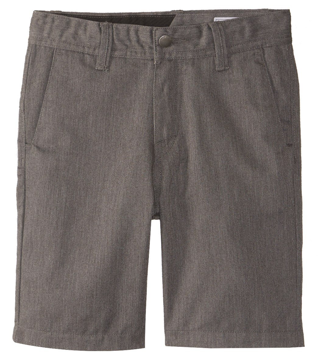 Volcom Kid's Frickin Chino Walkshorts - Charcoal Heather 2T Cotton/Polyester - Swimoutlet.com