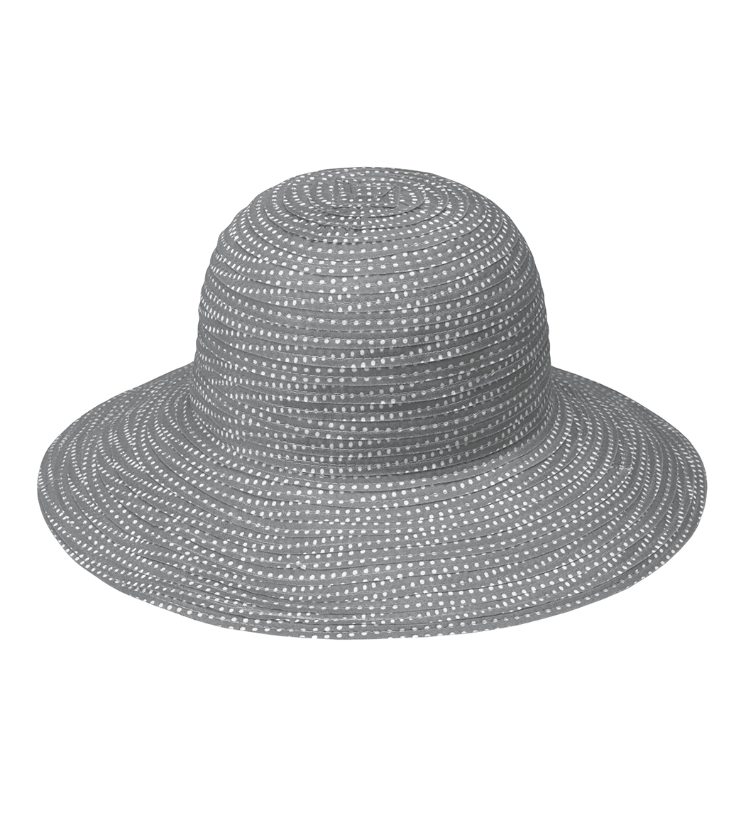 Wallaroo Women's Petite Scrunchie Hat - Grey/White Polyester - Swimoutlet.com