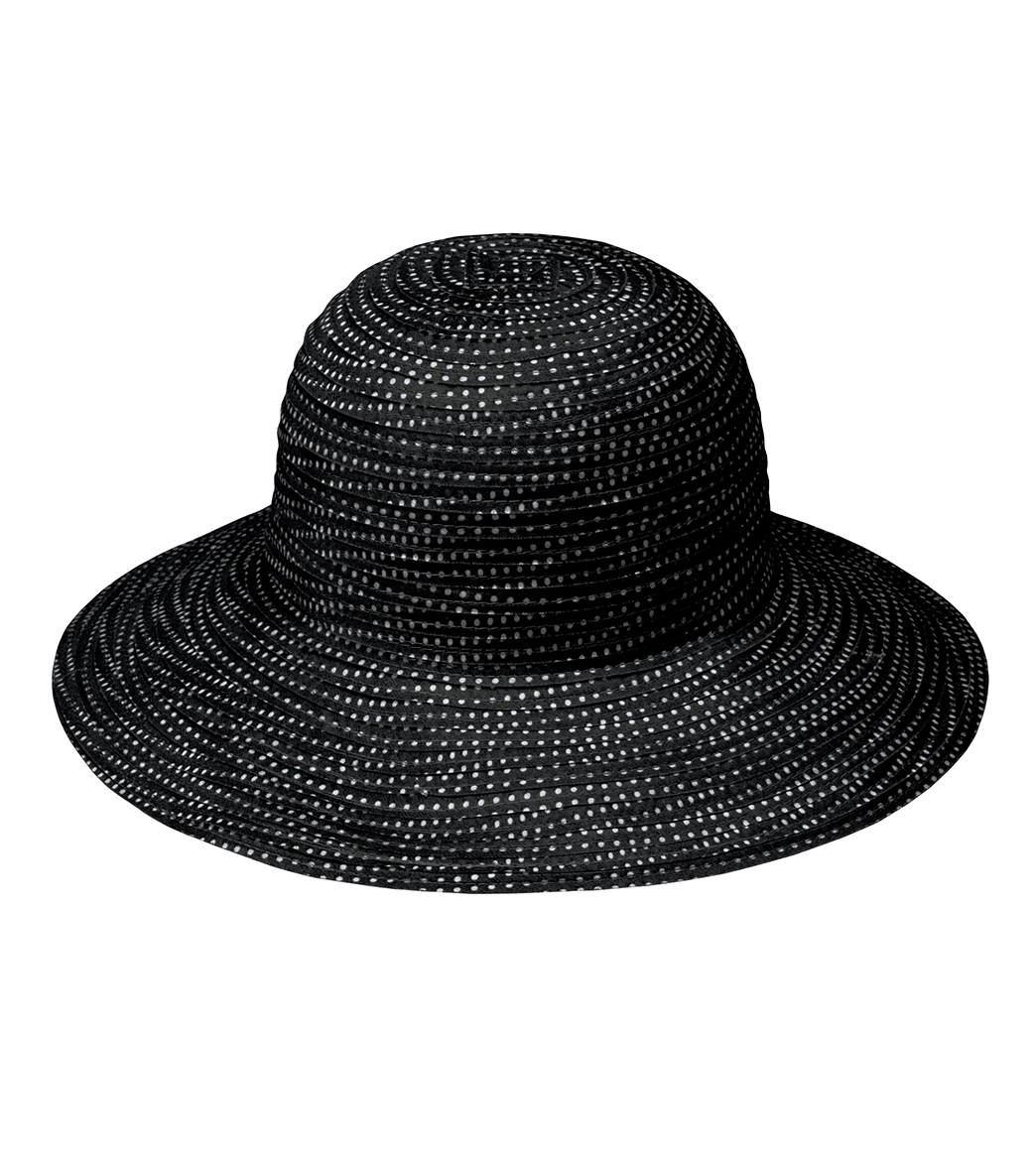 Wallaroo Women's Petite Scrunchie Hat - Black/White Polyester - Swimoutlet.com
