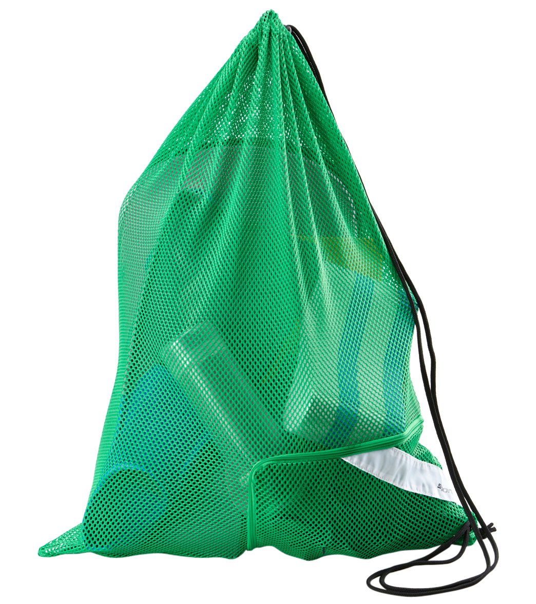 Sporti Mesh Bag With Zipper Pocket - Kelly Green Polyester - Swimoutlet.com