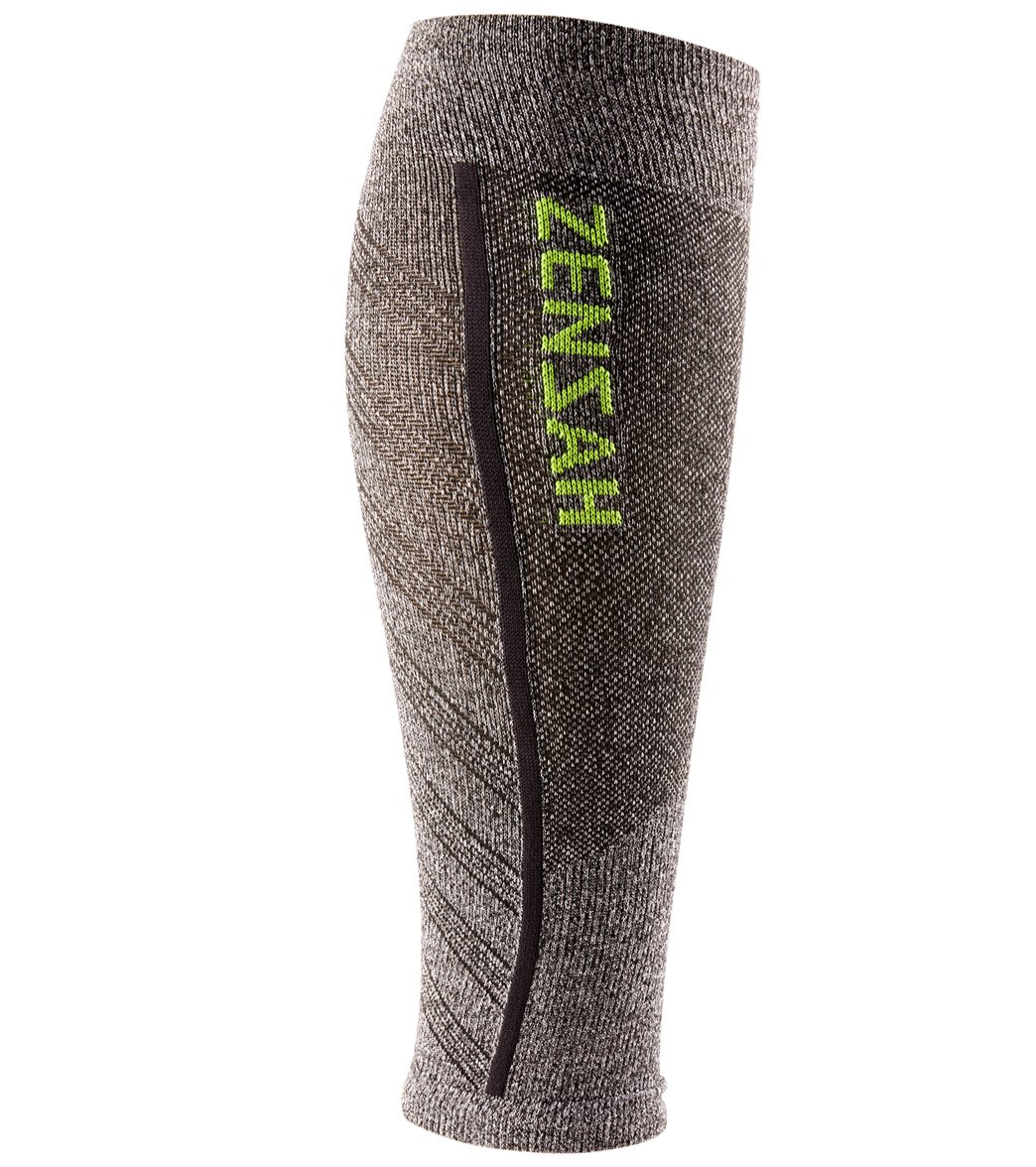 Zensah Featherweight Compression Leg Sleeves - Heather Grey Small Elastane/Nylon/Polyamide - Swimoutlet.com