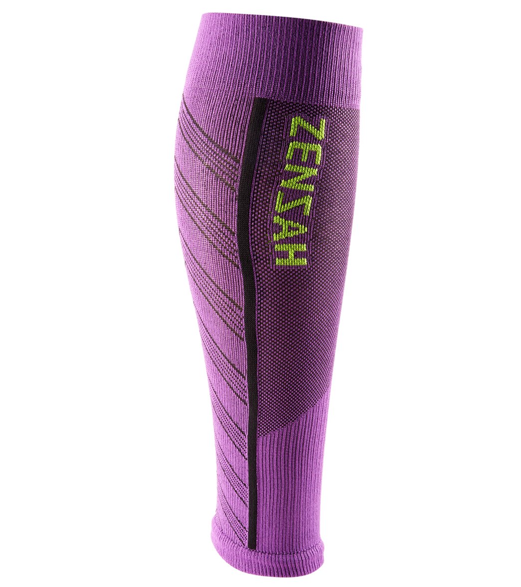 Zensah Featherweight Compression Leg Sleeves - Purple Large Elastane/Nylon/Polyamide - Swimoutlet.com