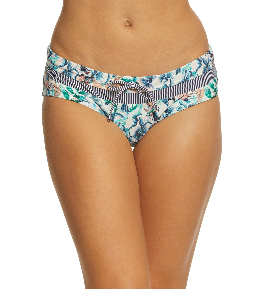 Prana Cadi Bikini Bottom - White Bali Xl Cotton/Polyester - Swimoutlet.com