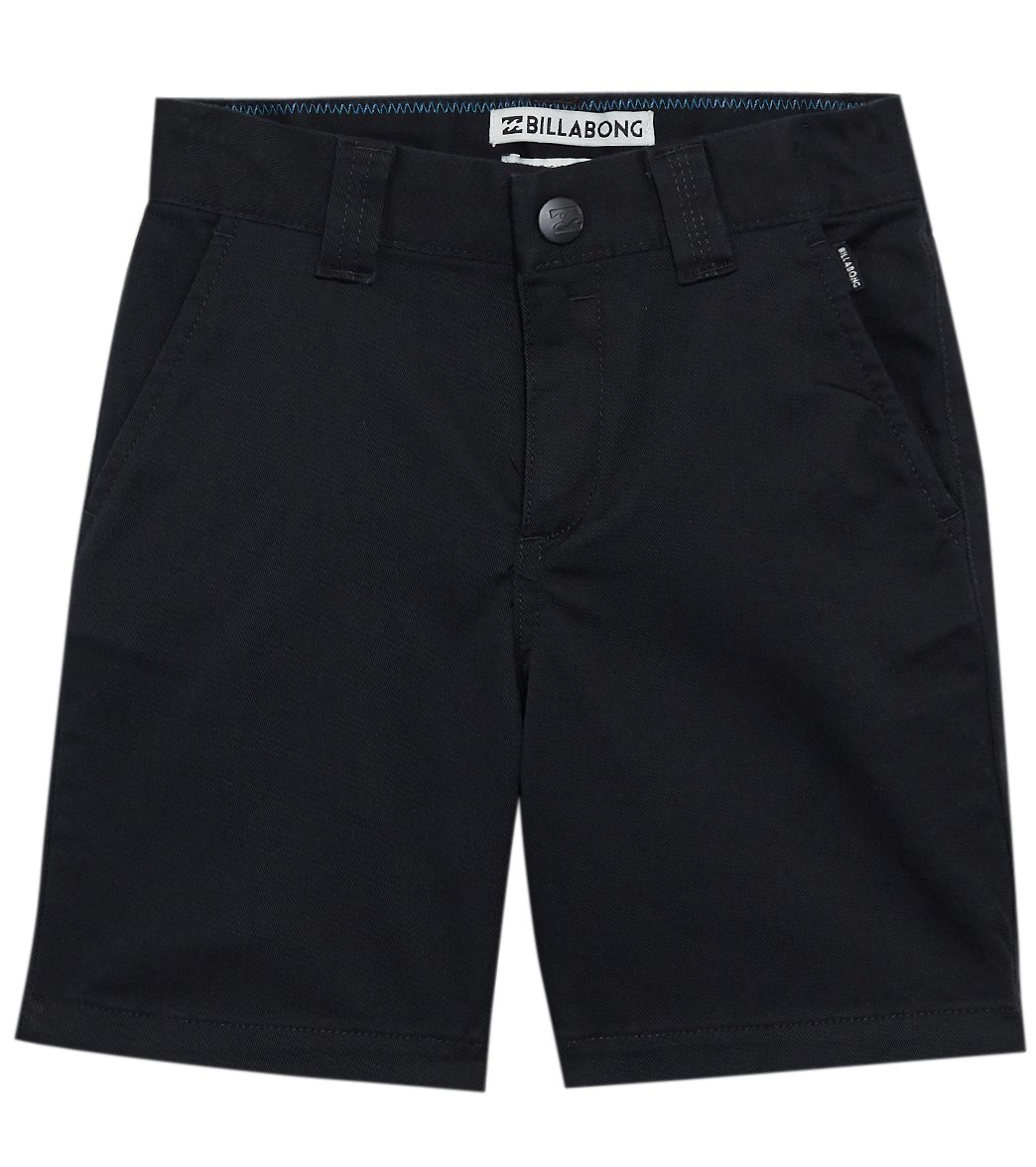 Billabong Boys' Carter Stretch Walkshorts - Black 2 Cotton/Polyester - Swimoutlet.com