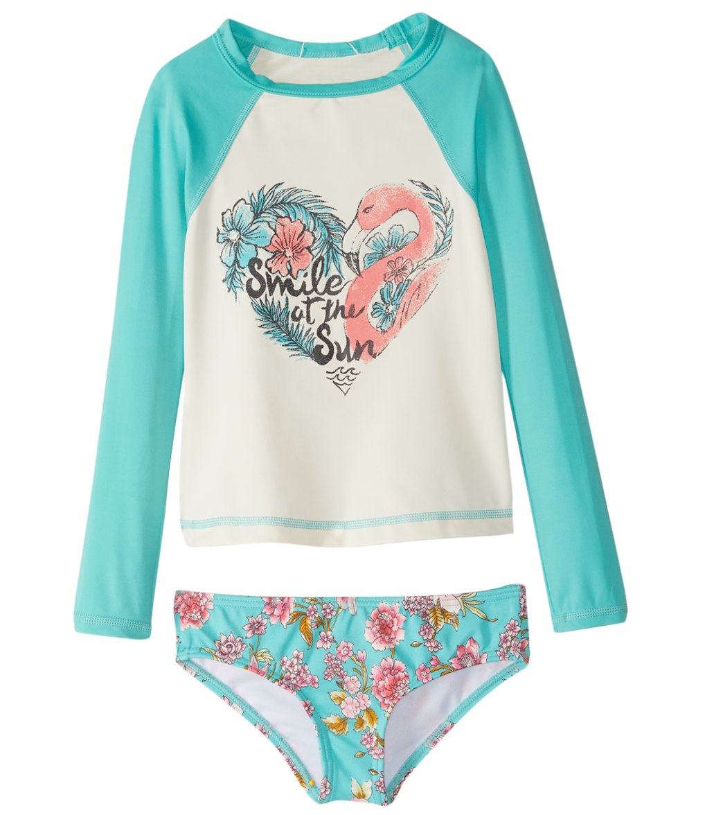 Billabong Girls' Blooming Beauty Rashguard Set (414) at