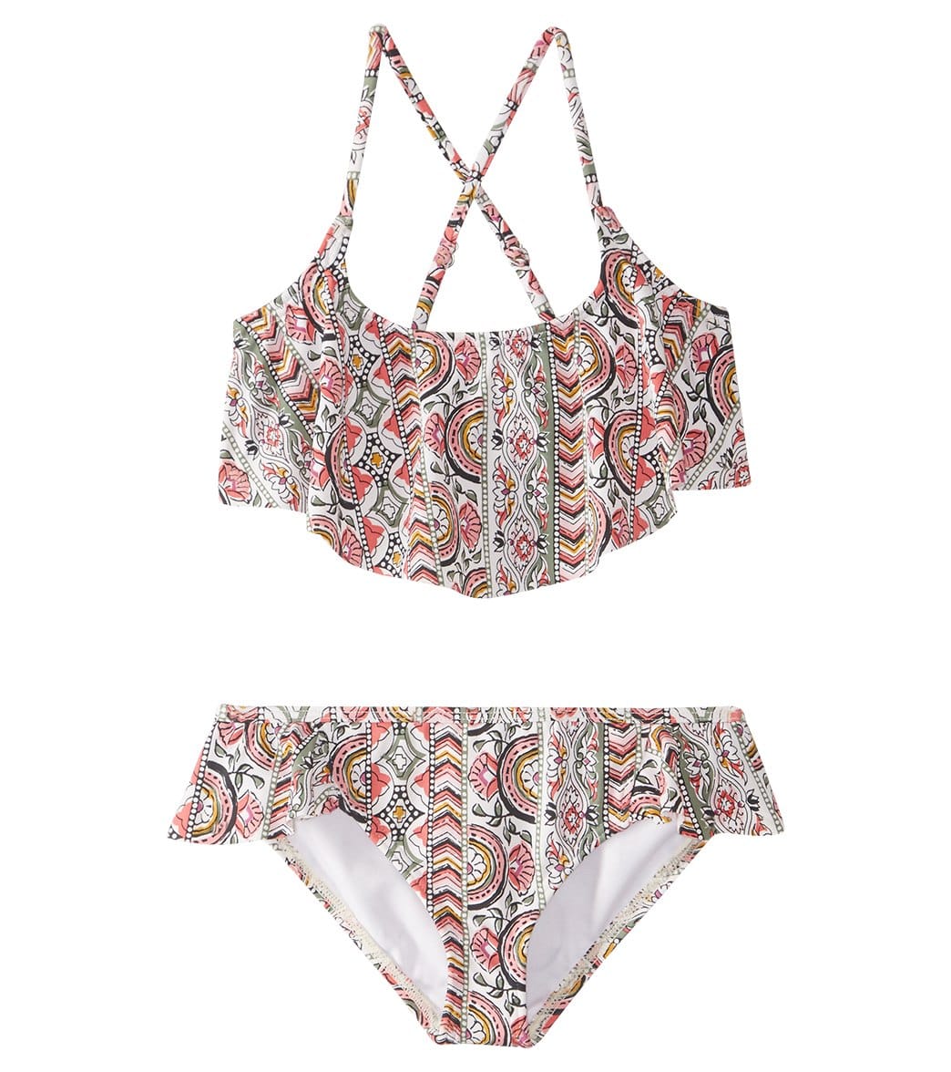 Billabong Girls' Gypsea Flutter Bikini Set 4-14 - Multi 4 - Swimoutlet.com