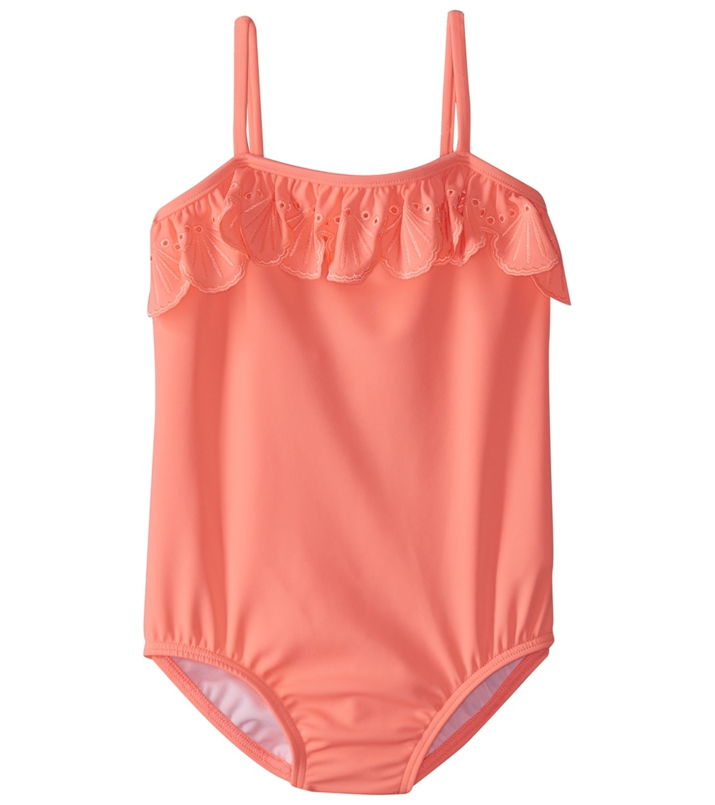 Seafolly Girls' Sweet Summer One Piece Swimsuit - Fusion Coral 0 - Swimoutlet.com