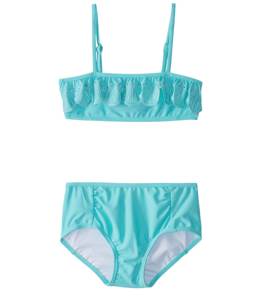 Seafolly Girls' Sweet Summer Bikini Set 2T-7 - Bahama Blue 0 - Swimoutlet.com