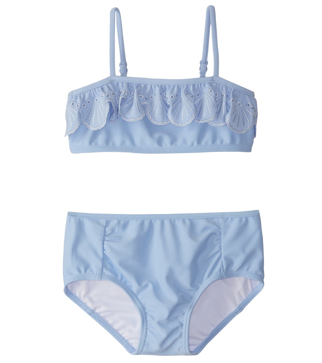Seafolly Girls' Sweet Summer Bikini Set 2T-7 - Bluebell 2T - Swimoutlet.com