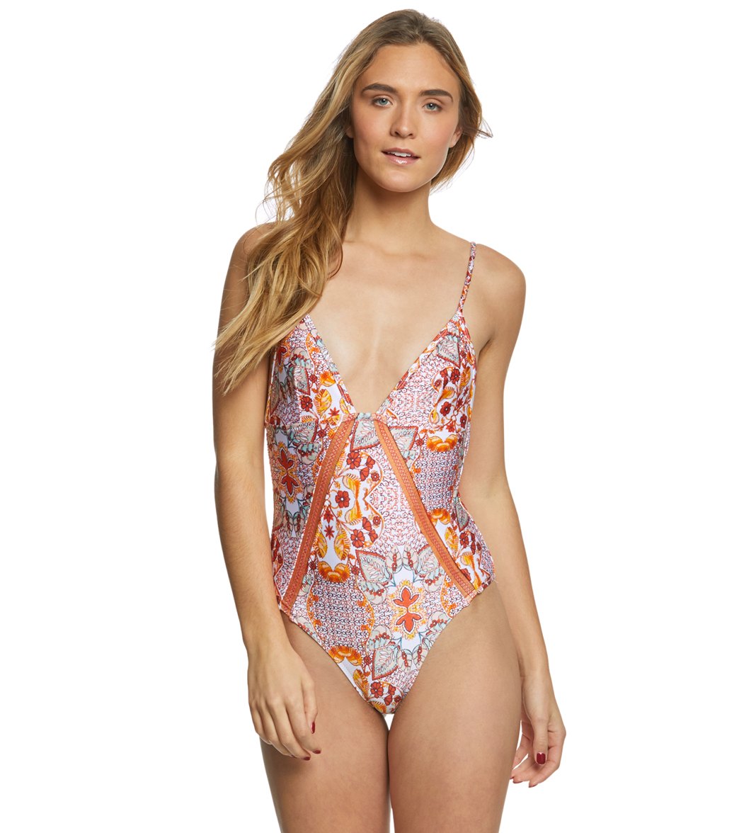 Somedays Lovin Sun Drenched Strappy One Piece Swimsuit - Multi Small Elastane/Polyamide - Swimoutlet.com