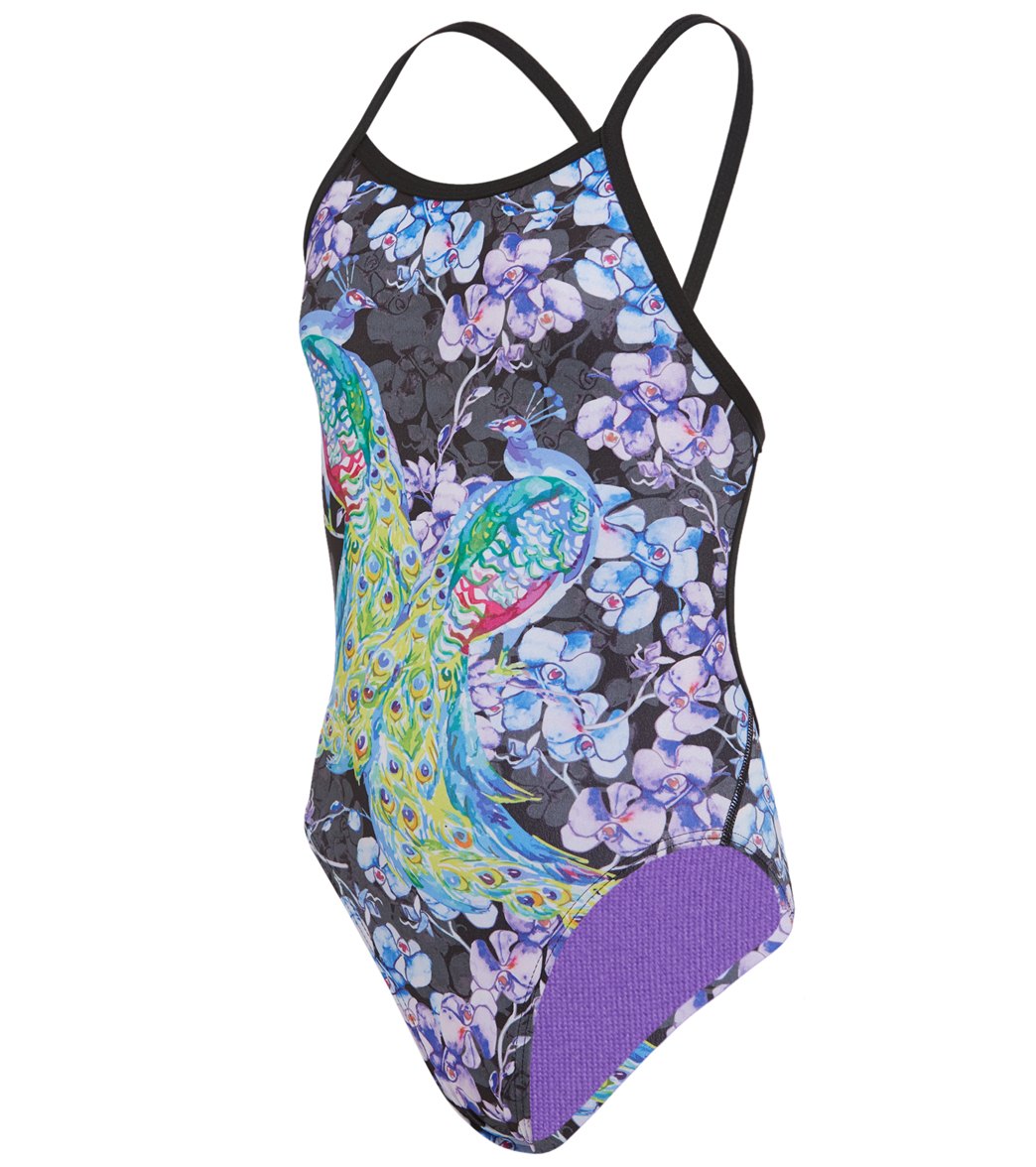 Amanzi Girls' Peacock Pride One Piece Swimsuit at SwimOutlet.com - Free ...