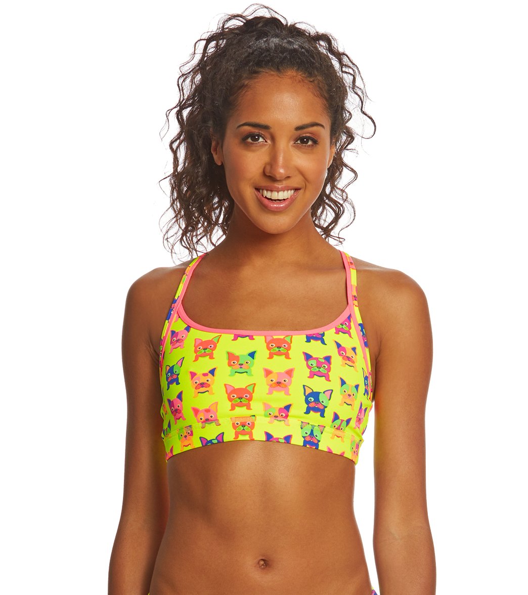 Funkita Women's Hot Diggity Sports Swimsuit Top - Multi 30L Polyester - Swimoutlet.com