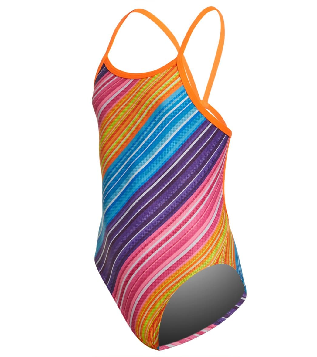 Funkita Girls' Fine Lines Single Strap One Piece Swimsuit at SwimOutlet ...