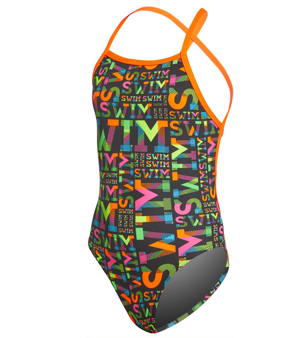 Funkita Girls Night Swim Strapped In One Piece Swimsuit At Swimoutlet 1119