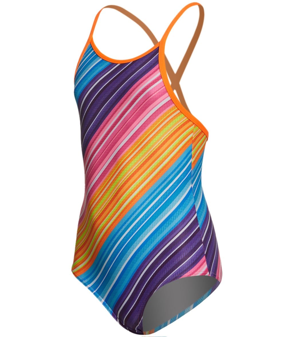 Funkita Toddler Girls' Fine Lines One Piece Swimsuit - Multi 1T Polyester - Swimoutlet.com