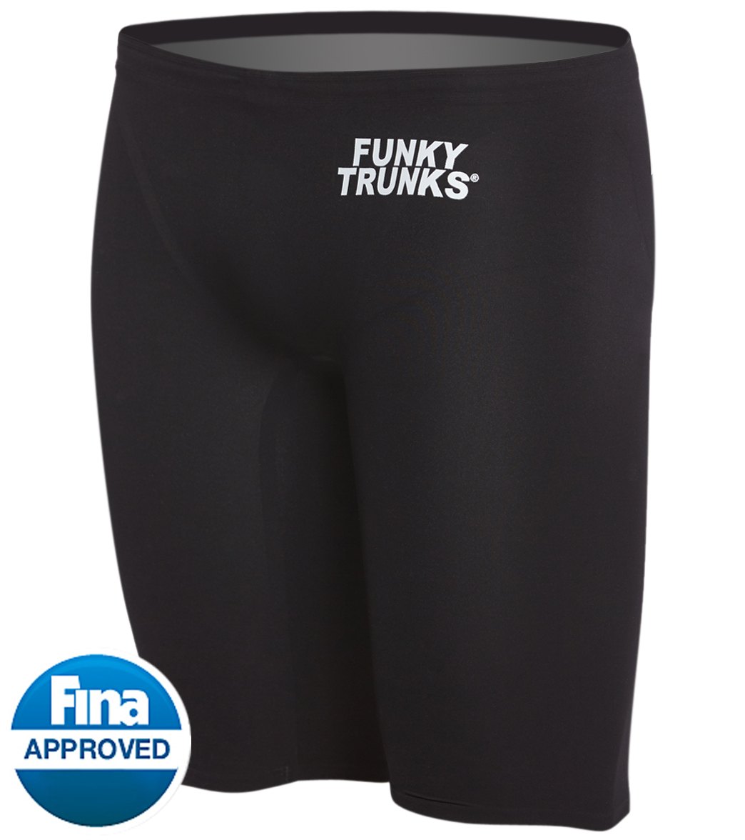 Funky Trunks Men's Apex Performance Solid Jammer Tech Suit Swimsuit - Black 22 Elastane/Polyamide - Swimoutlet.com