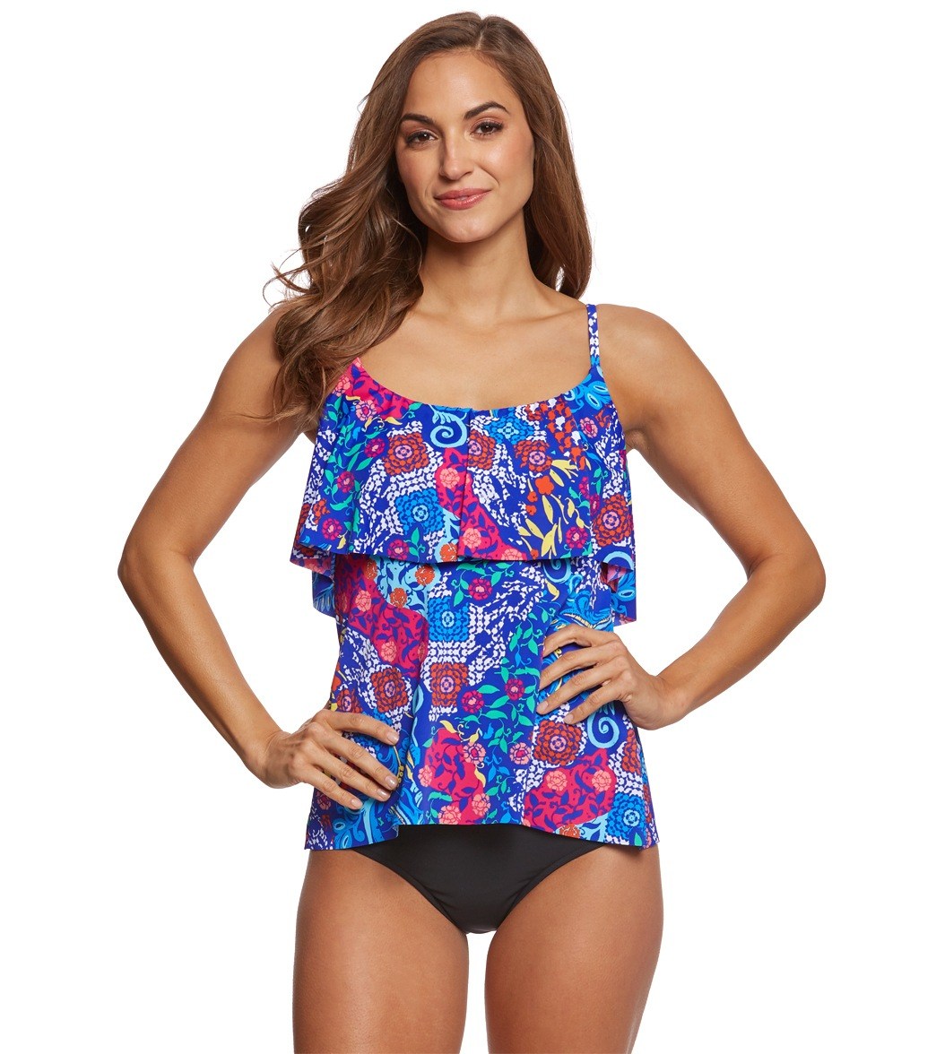 Penbrooke Bali Mastectomy Single Tier Tankini Top at SwimOutlet.com ...