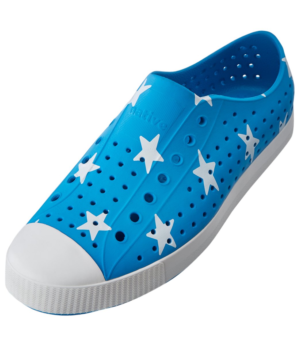 Native Jefferson Print Water Shoe - Wave Blue/Bone White/Big Star 5W7 - Swimoutlet.com