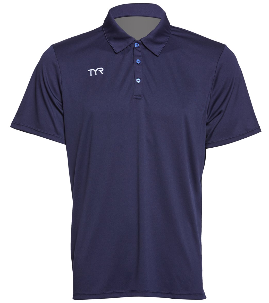 TYR Men's Alliance Coaches Polo Shirt - Navy 3Xl Polyester - Swimoutlet.com