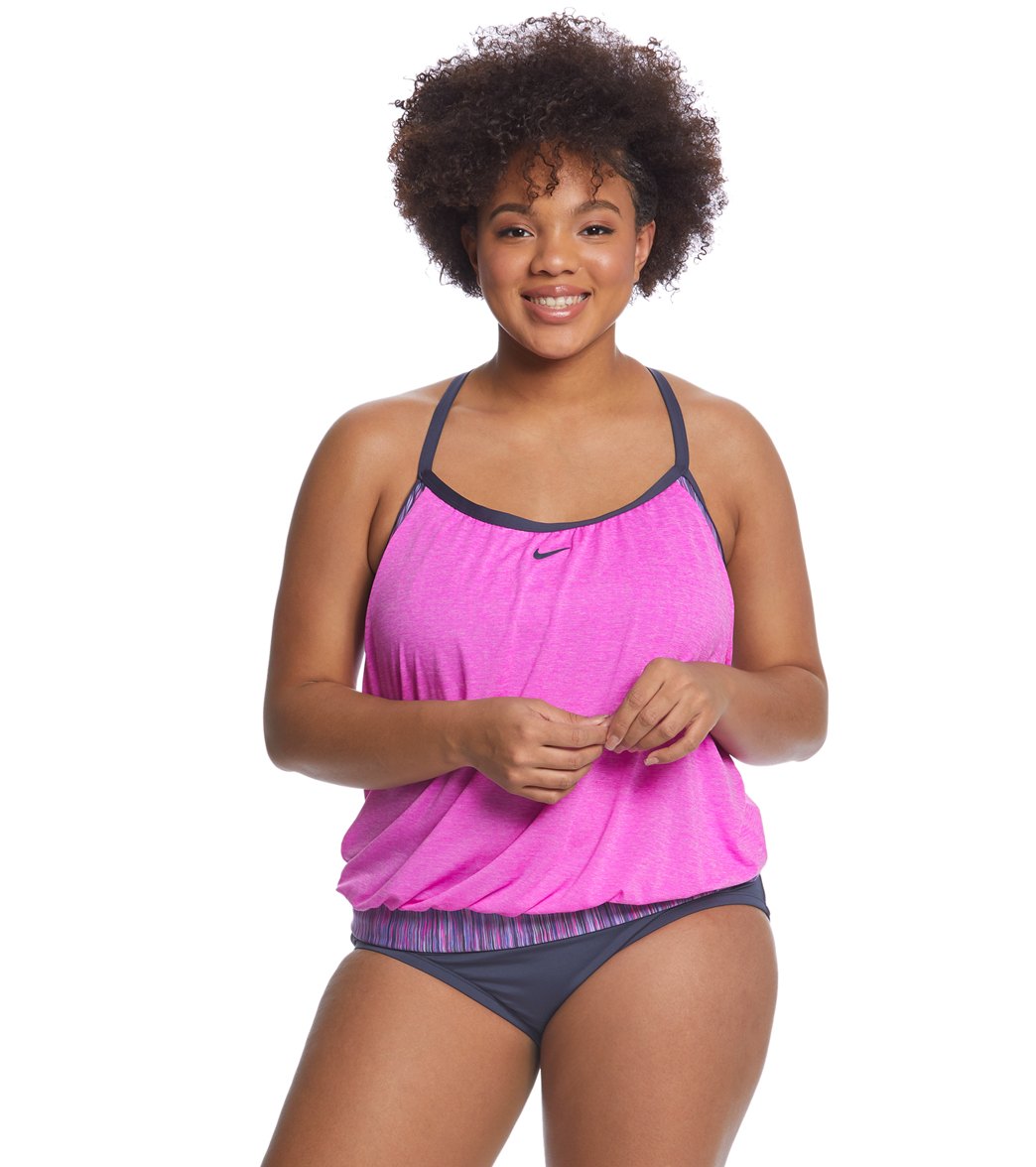 Nike Womens Plus Size Layered Sport Tankini Top At Free Shipping 0435