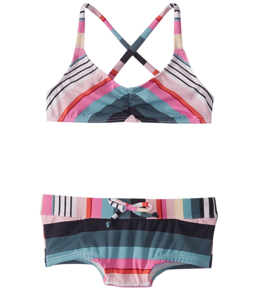 Billabong Girls' Sun Faded Crossback Swimwear Set (Little Kid, Big Kid