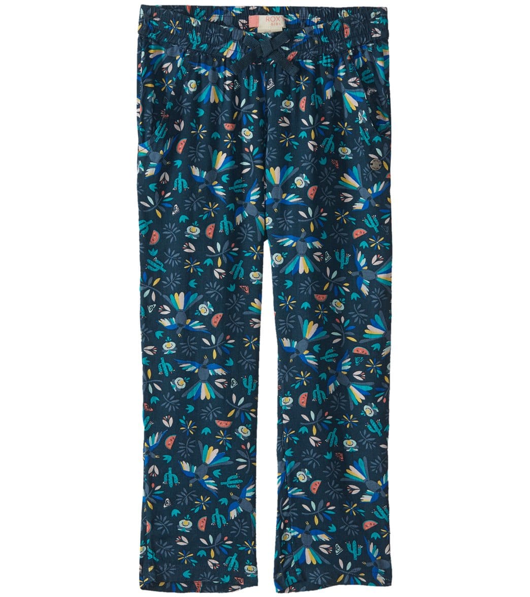 Roxy Girls' Let's Just Go Beach Pants - Dress Blue Bird In The Sky 2 - Swimoutlet.com